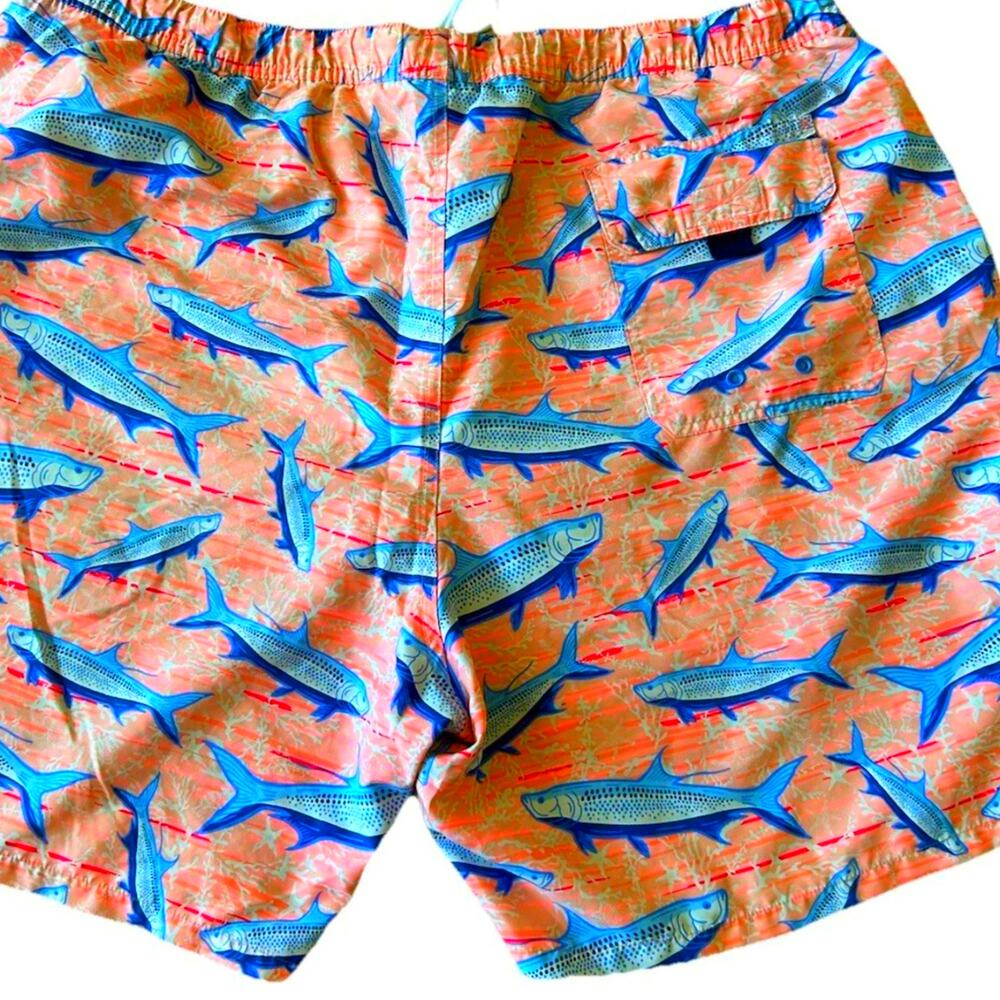VINEYARD VINES FISH PRINT SWIM TRUNKS MENS 2XL TARPON SNOOK SUMMER RETRO BEACH